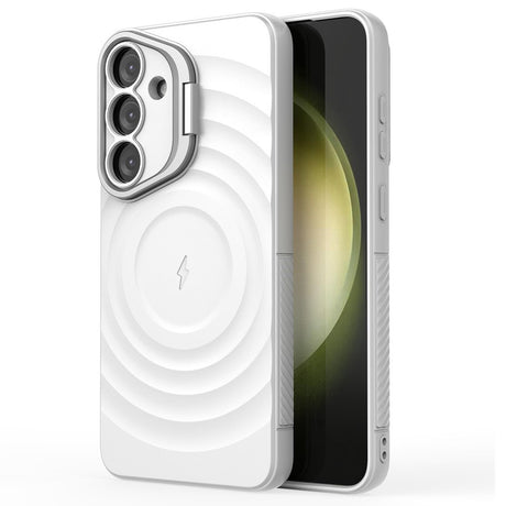 Samsung Galaxy S25+ (Plus) - EIDERWOOD fleksibelt plastdeksel m. Tekstur og støtte - Hvit