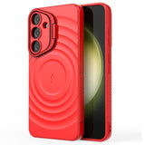 Samsung Galaxy S25+ (Plus) - EIDERWOOD fleksibelt plastdeksel m. Tekstur og støtte - rød