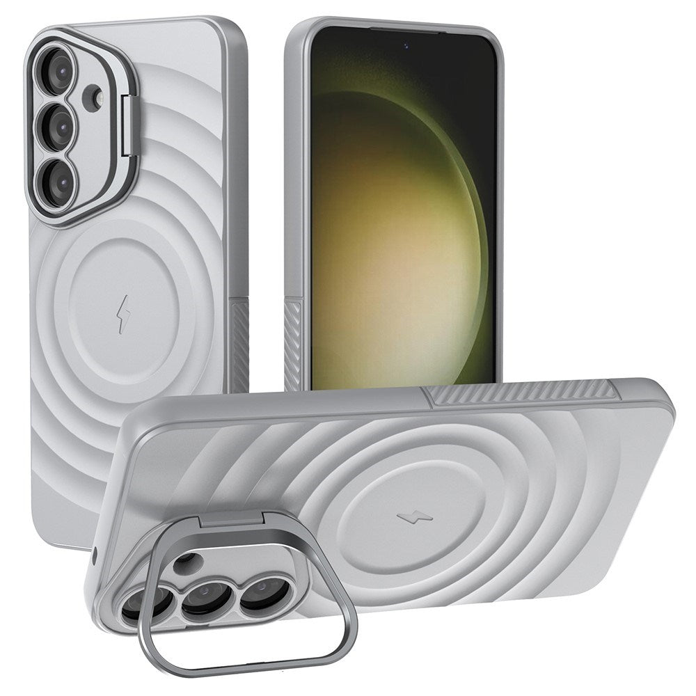 Samsung Galaxy S25+ (Plus) - EIDERWOOD fleksibelt plastdeksel m. Tekstur og støtte - grå