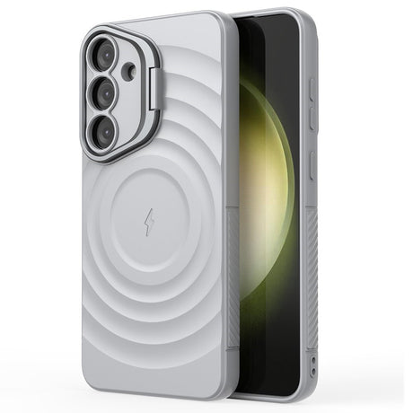 Samsung Galaxy S25+ (Plus) - EIDERWOOD fleksibelt plastdeksel m. Tekstur og støtte - grå