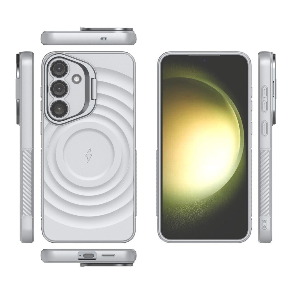 Samsung Galaxy S25+ (Plus) - EIDERWOOD fleksibelt plastdeksel m. Tekstur og støtte - grå