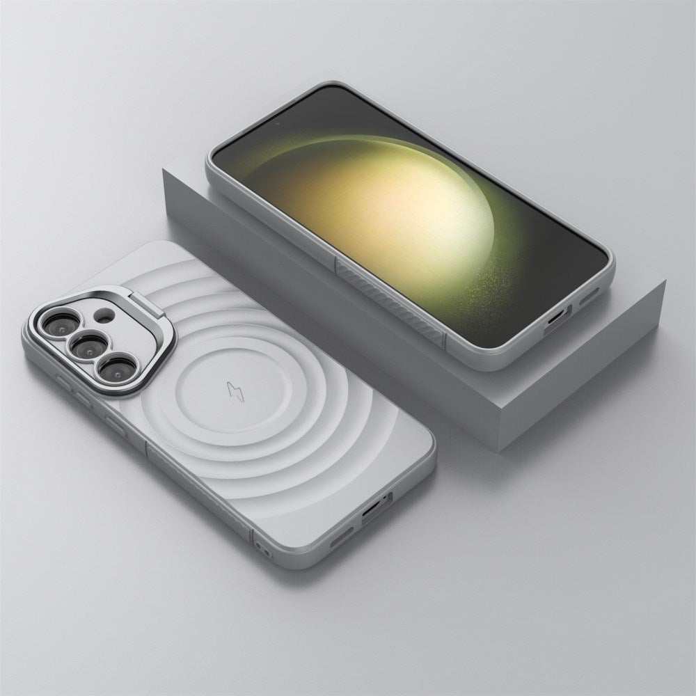 Samsung Galaxy S25+ (Plus) - EIDERWOOD fleksibelt plastdeksel m. Tekstur og støtte - grå