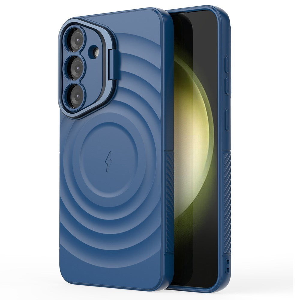 Samsung Galaxy S25+ (Plus) - EIDERWOOD fleksibelt plastdeksel m. Tekstur og støtte - blå