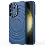 Samsung Galaxy S25+ (Plus) - EIDERWOOD fleksibelt plastdeksel m. Tekstur og støtte - blå