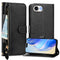 iPhone 16e - EIDERWOOD Faux Leather Flip Cover m. Lommebok og stropp - Svart