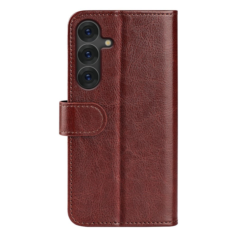 EIDERWOOD - Samsung Galaxy S25 - Kunstlæder Flip Cover m. Kortholder & Ståfunktion - Brun