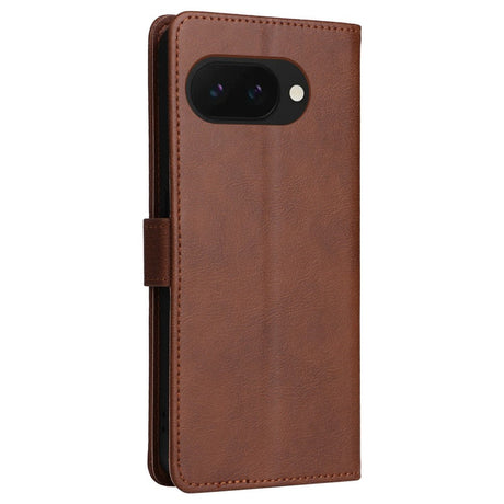 Google Pixel 9a - EIDERWOOD Faux Leather Flip Cover m. Kortholder &amp; stropp - brun