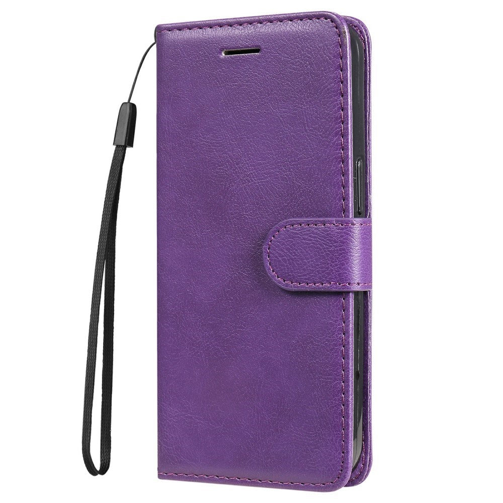 Google Pixel 9a - EIDERWOOD Kunstlæder Flip Cover m. Kortholder & Strop - Lilla