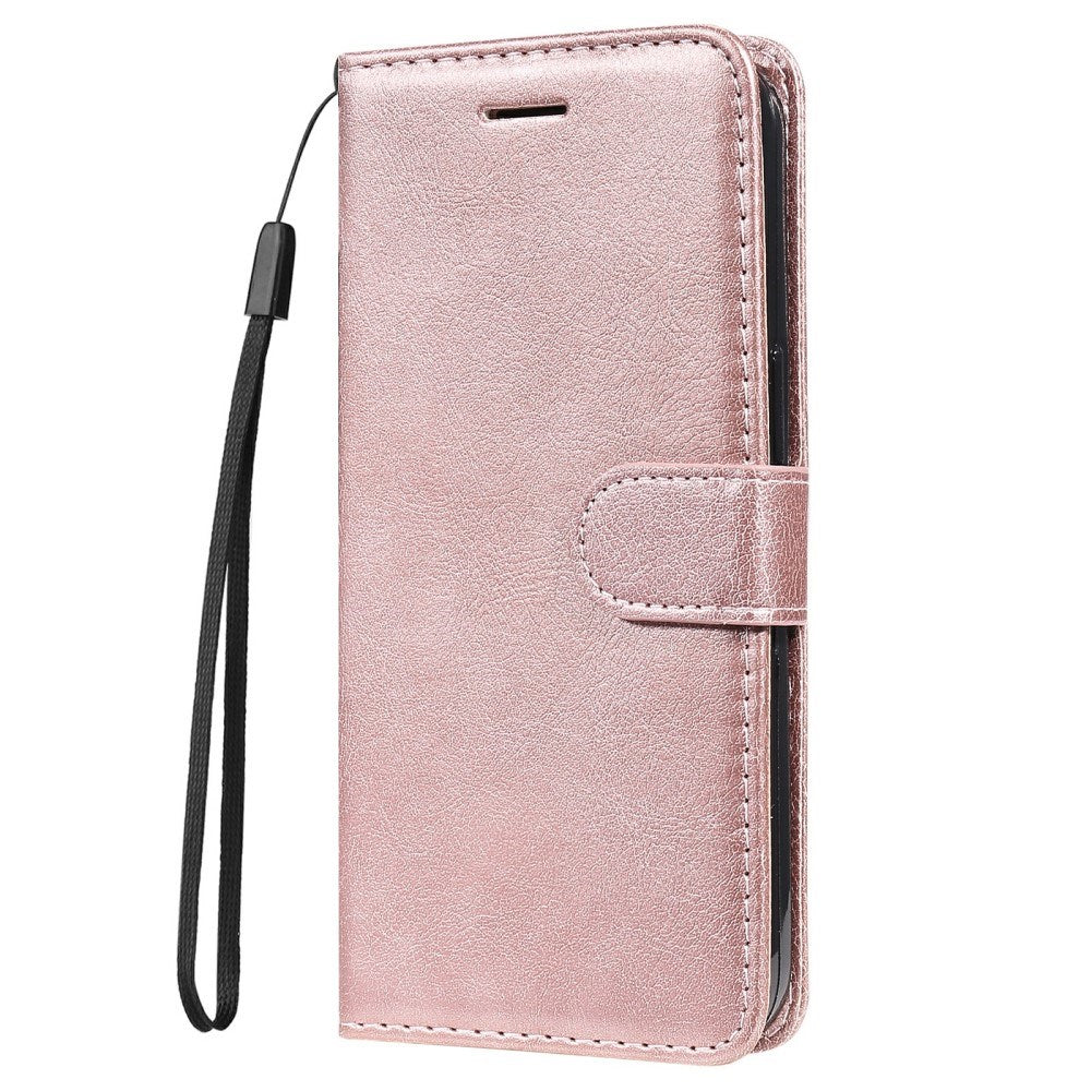 Google Pixel 9a - EIDERWOOD Faux Leather Flip Cover m. Kortholder og snor - Rosa