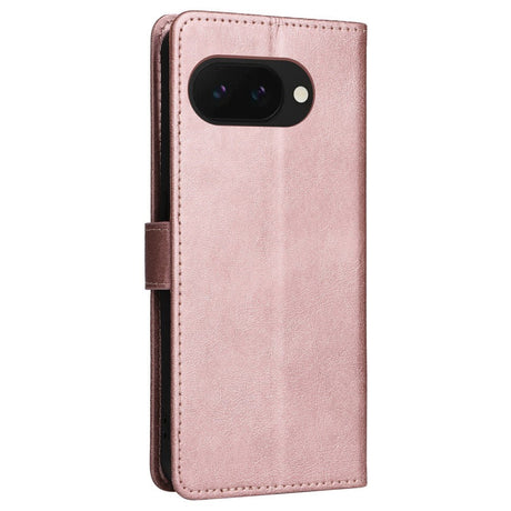 Google Pixel 9a - EIDERWOOD Faux Leather Flip Cover m. Kortholder og snor - Rosa