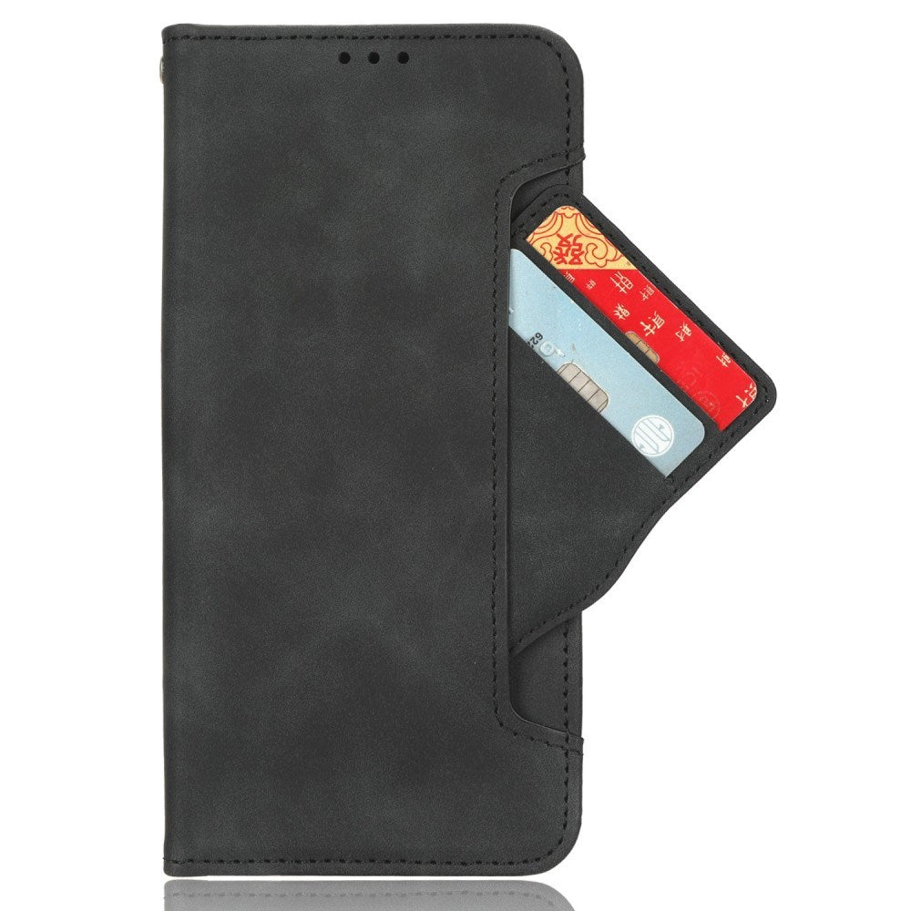 EIDERWOOD OnePlus 13 Kunstlæder Flip Case m. Ståfunktion & Ekstra Kortholder - Sort
