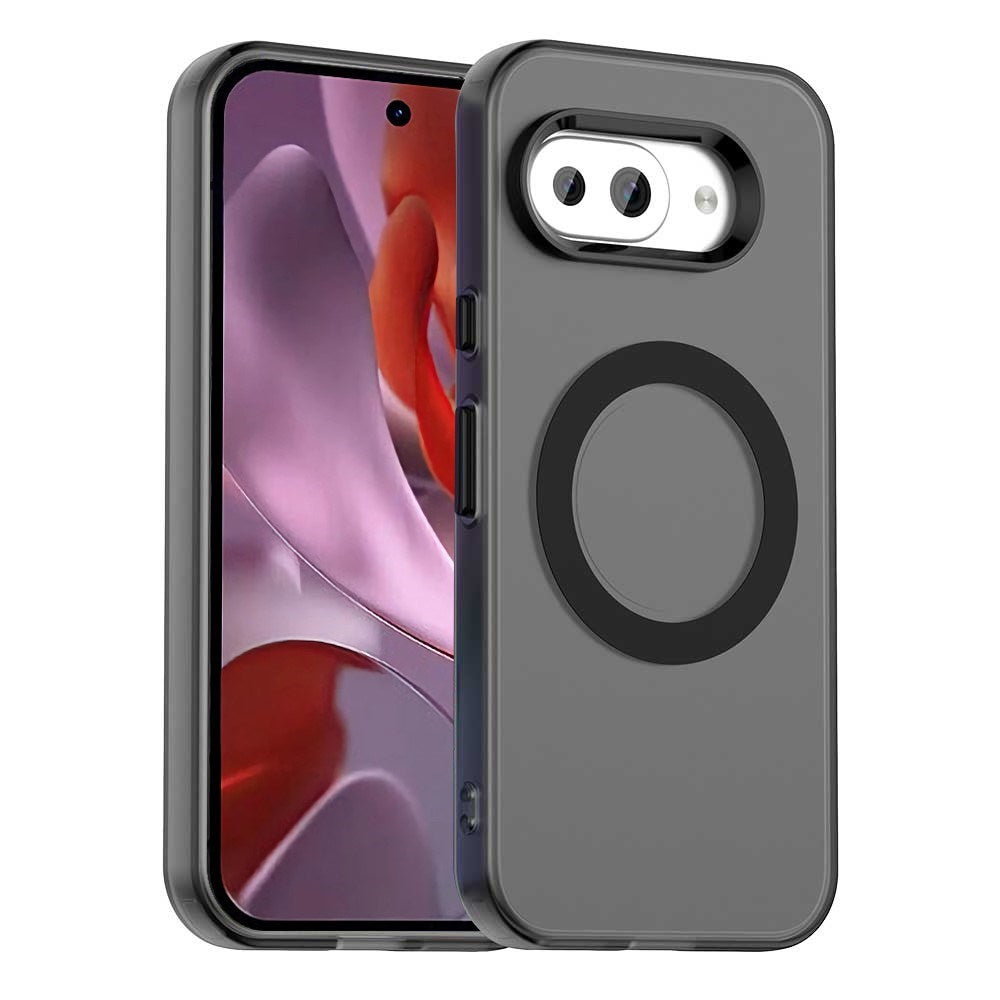 EIDERWOOD Google Pixel 9a Hybrid Plast Mobil Cover - MagSafe Kompatibel - Gennemsigtig / Sort