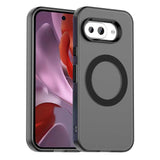 EIDERWOOD Google Pixel 9a Hybrid Plast Mobil Cover - MagSafe Kompatibel - Gennemsigtig / Sort