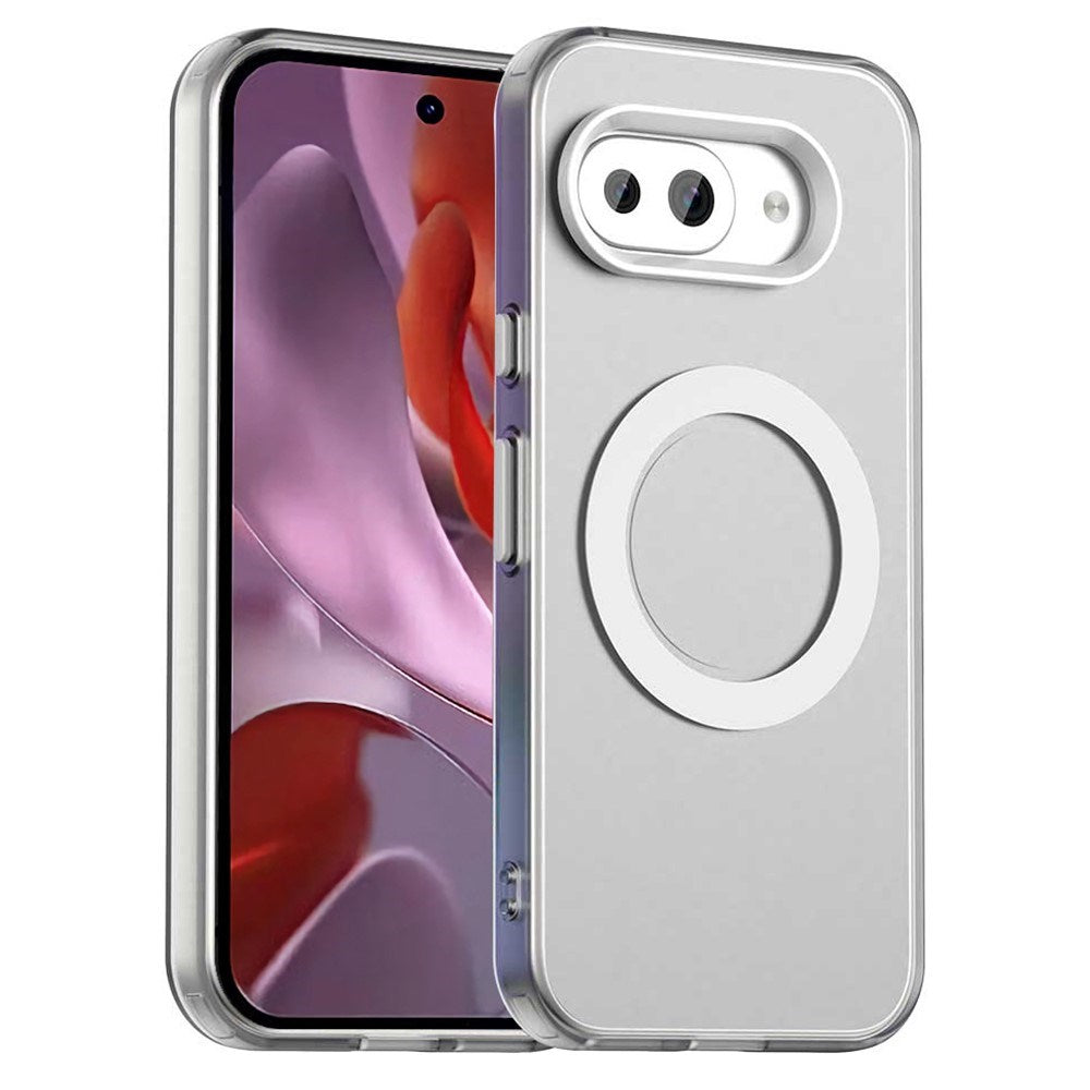 EIDERWOOD Google Pixel 9a Hybrid Plastic Mobildeksel - MagSafe-kompatibel - Gjennomsiktig / Hvit