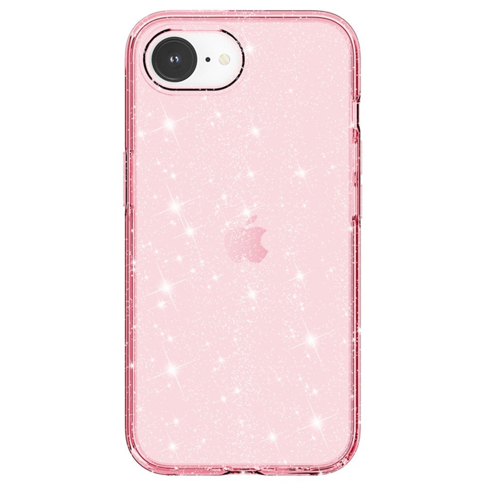 iPhone 16e - EIDERWOOD Hybrid Glitter Plastik Cover - MagSafe Kompatibel - Lyserød