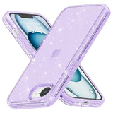 iPhone 16e - EIDERWOOD Hybrid Glitter Plastik Cover - MagSafe Kompatibel - Lilla