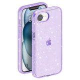 iPhone 16e - EIDERWOOD Hybrid Glitter Plastik Cover - MagSafe Kompatibel - Lilla