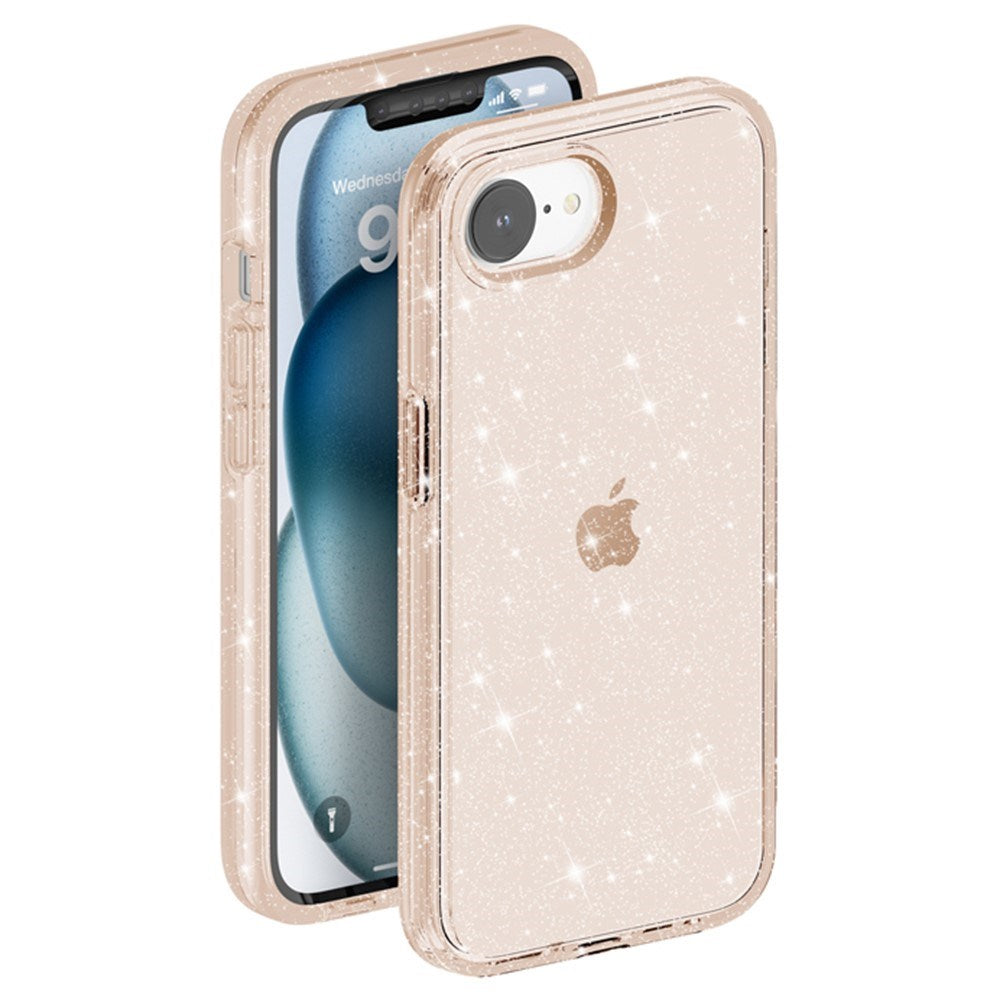 iPhone 16e - EIDERWOOD Hybrid Glitter Plastik Cover - MagSafe Kompatibel - Guld