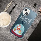 iPhone 14 fleksibelt plast julebakdeksel - Snow Globe