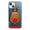 iPhone 14 TPU plast juledeksel - Reinsdyr med sommerfugl