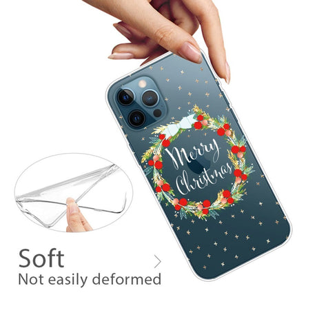 iPhone 14 Pro Max fleksibelt plast julebakdeksel - julekrans