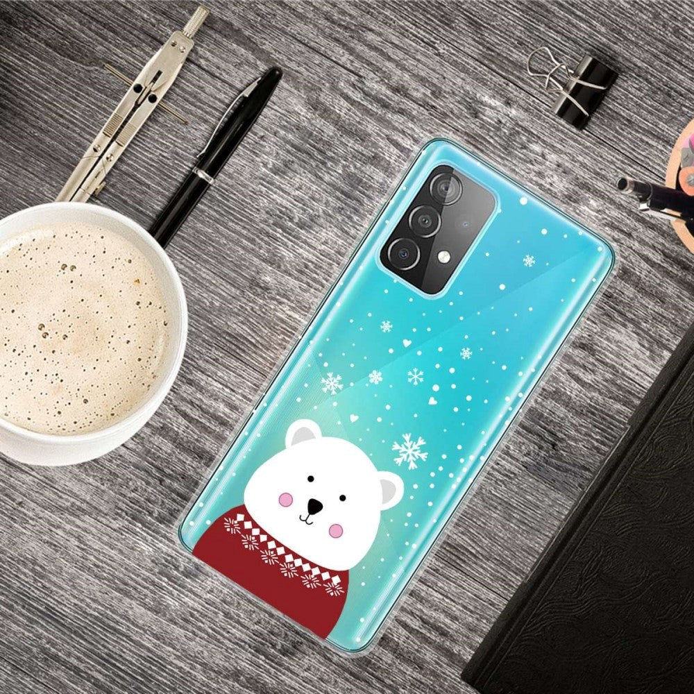 Samsung Galaxy A53 (5G) TPU Plast Julecover - Merry Christmas - Isbjørn m. Sweater