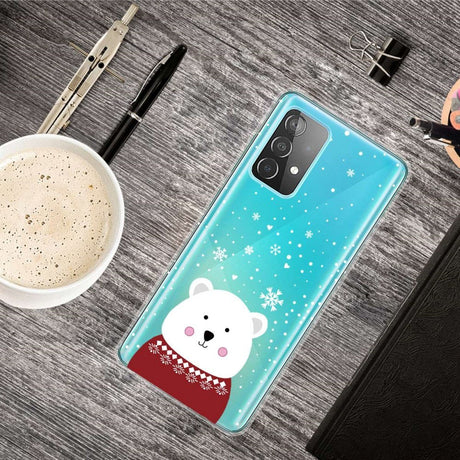 Samsung Galaxy A53 (5G) TPU Plast Julecover - Merry Christmas - Isbjørn m. Sweater