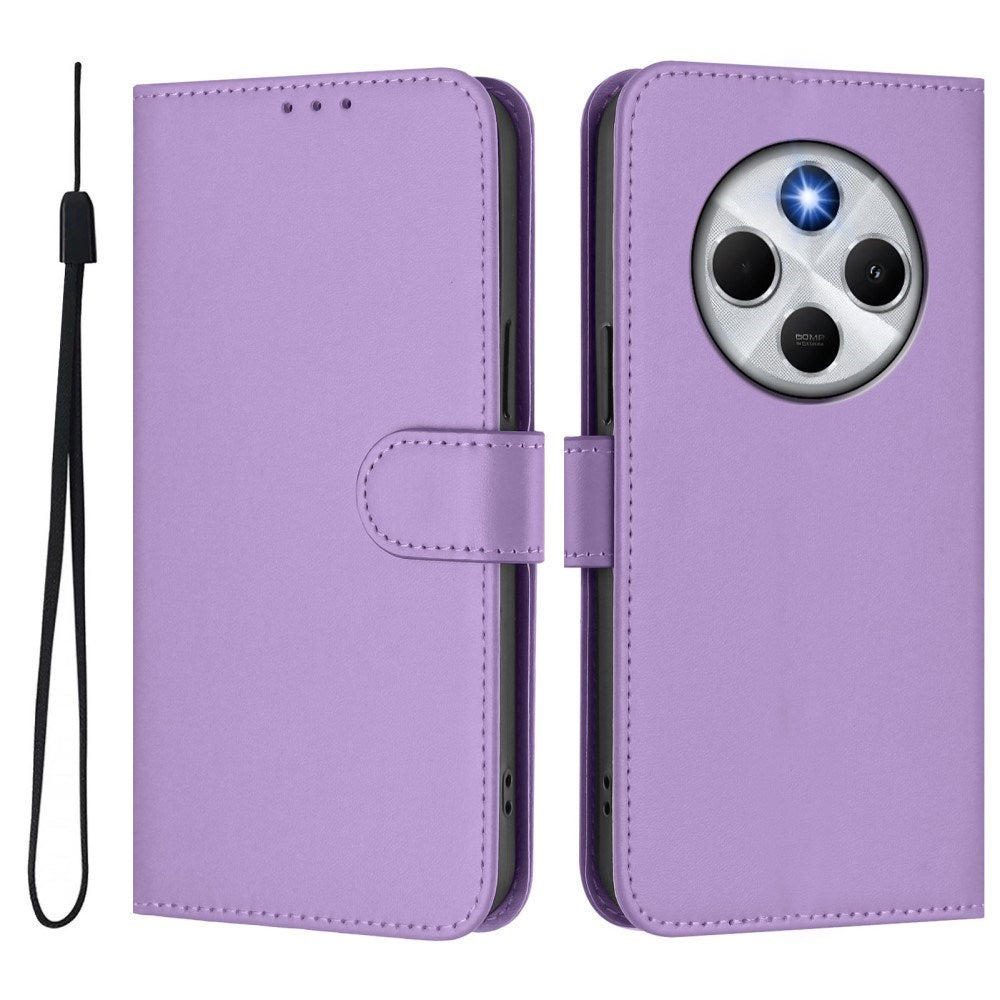 Xiaomi Redmi 14C - EIDERWOOD Faux Leather Flip Cover m. Kortholder og stativfunksjon - Lilla