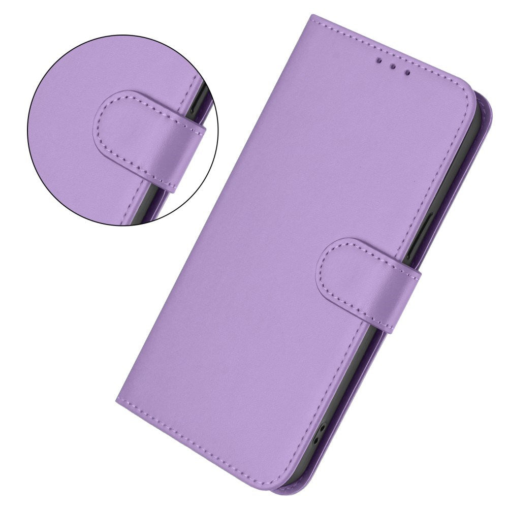 Xiaomi Redmi 14C - EIDERWOOD Faux Leather Flip Cover m. Kortholder og stativfunksjon - Lilla