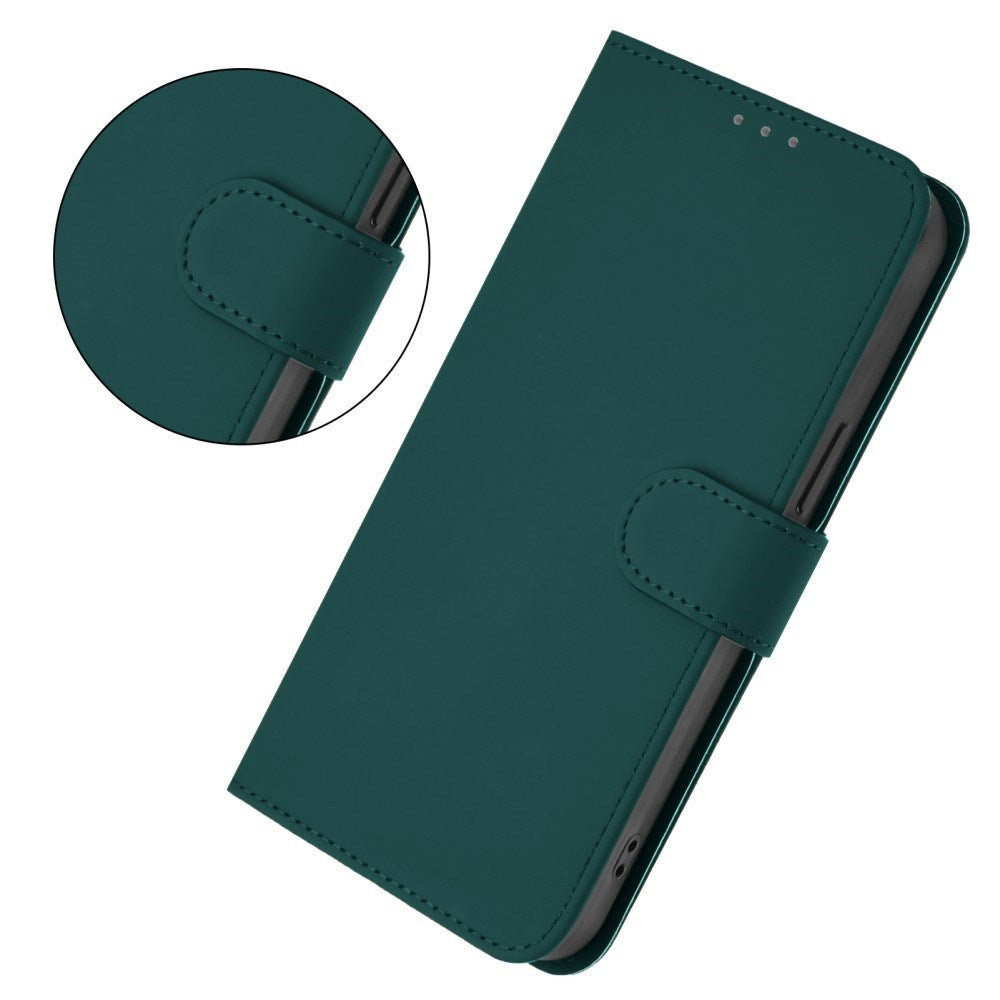 Xiaomi Redmi 14C - EIDERWOOD Faux Leather Flip Cover m. Kortholder og stativfunksjon - Grønn