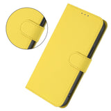 Xiaomi Redmi 14C - EIDERWOOD Faux Leather Flip Cover m. Kortholder og stativfunksjon - gul