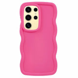 EIDERWOOD Samsung Galaxy S25 Ultra fleksibelt plastdeksel med Wave Design - Rosa