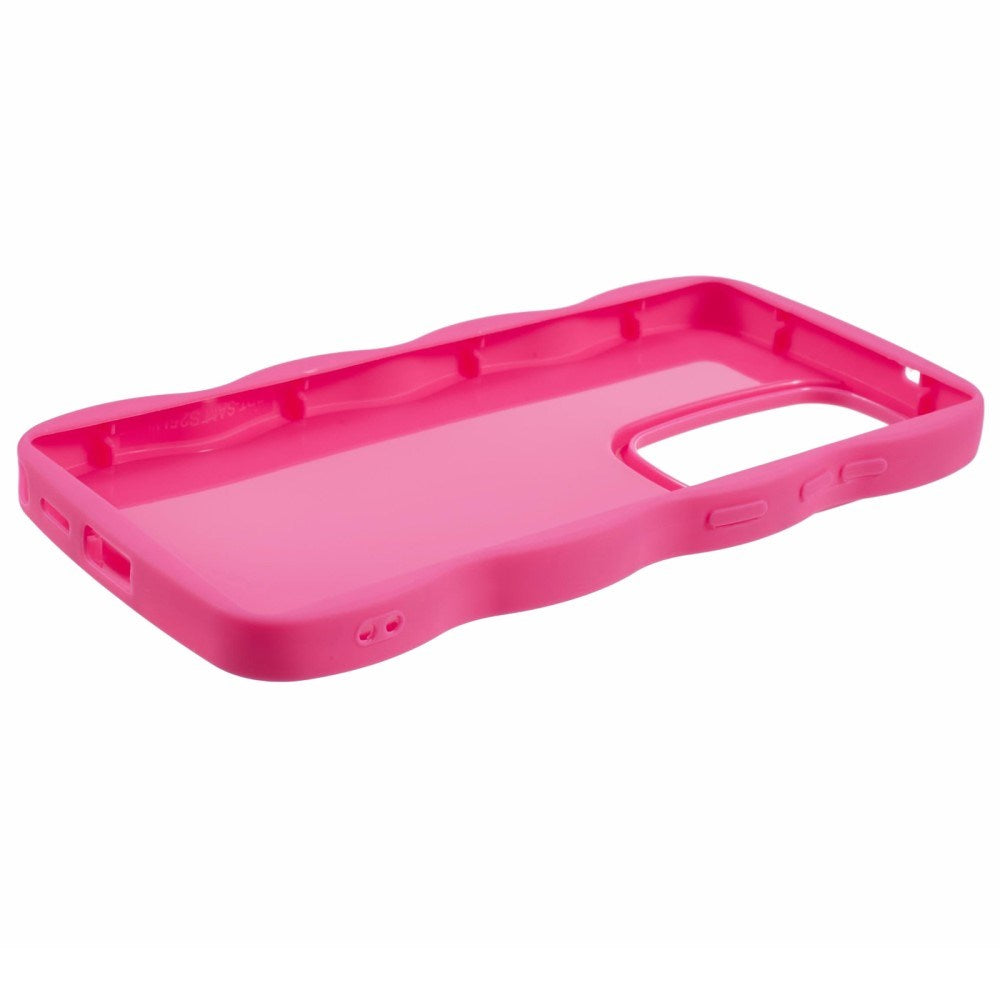 EIDERWOOD Samsung Galaxy S25 Ultra fleksibelt plastdeksel med Wave Design - Rosa