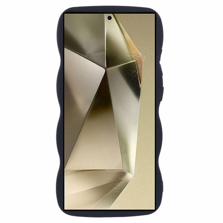 EIDERWOOD Samsung Galaxy S25 Ultra fleksibelt plastdeksel med Wave Design - Svart