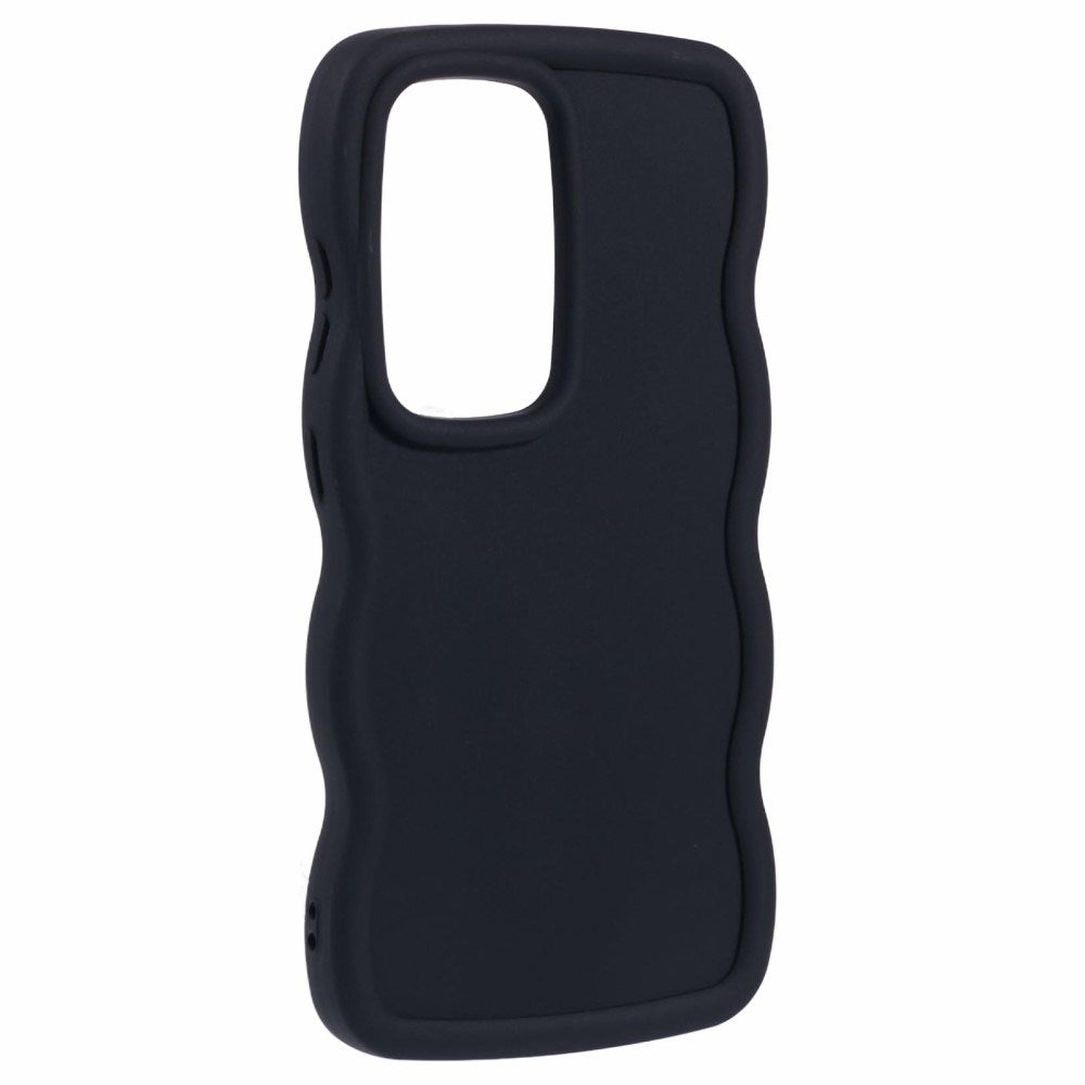 EIDERWOOD Samsung Galaxy S25 Ultra fleksibelt plastdeksel med Wave Design - Svart