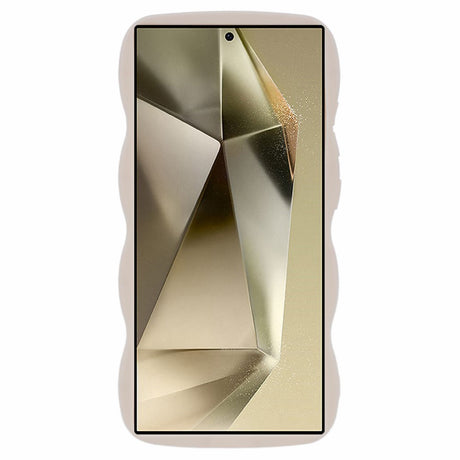 EIDERWOOD Samsung Galaxy S25 Ultra fleksibelt plastdeksel med Wave Design - Beige