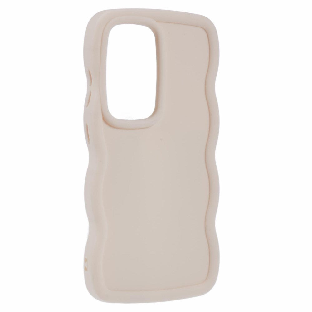 EIDERWOOD Samsung Galaxy S25 Ultra fleksibelt plastdeksel med Wave Design - Beige