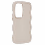 EIDERWOOD Samsung Galaxy S25 Ultra fleksibelt plastdeksel med Wave Design - Beige