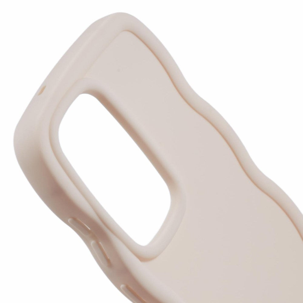 EIDERWOOD Samsung Galaxy S25 Ultra fleksibelt plastdeksel med Wave Design - Beige