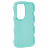 EIDERWOOD Samsung Galaxy S25 Ultra fleksibelt plastdeksel med Wave Design - Turkis