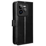 Realme GT 7 Pro (5G) - EIDERWOOD Faux Leather Flip Cover m. Stropp - Svart