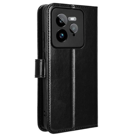 Realme GT 7 Pro (5G) - EIDERWOOD Faux Leather Flip Cover m. Stropp - Svart