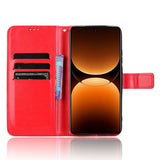 Realme GT 7 Pro (5G) - EIDERWOOD Faux Leather Flip Cover m. Stropp - Rød