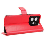 Realme GT 7 Pro (5G) - EIDERWOOD Faux Leather Flip Cover m. Stropp - Rød