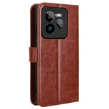 Realme GT 7 Pro (5G) - EIDERWOOD Faux Leather Flip Cover m. Stropp - Brun