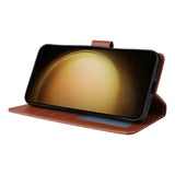 EIDERWOOD Samsung Galaxy S25+ (Plus) / S24+ (Plus) Kunstlæder Flip Cover m. Pung og Strop - Brun