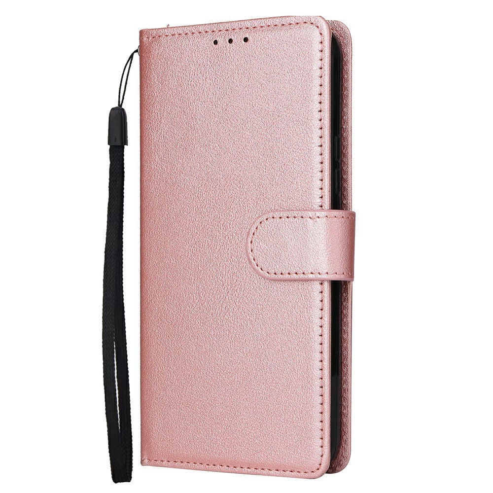 EIDERWOOD Samsung Galaxy S25+ (Plus) / S24+ (Plus) Kunstlæder Flip Cover m. Pung og Strop - Rose Gold
