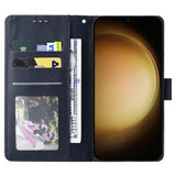 EIDERWOOD Samsung Galaxy S25+ (Plus) / S24+ (Plus) Kunstlæder Flip Cover m. Pung og Strop - Blå