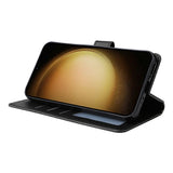 EIDERWOOD Samsung Galaxy S25+ (Plus) / S24+ (Plus) Kunstlæder Flip Cover m. Pung og Strop - Sort