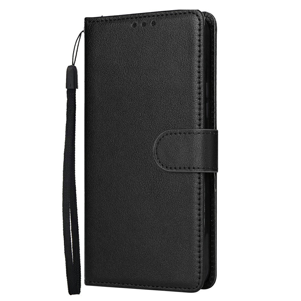 EIDERWOOD Samsung Galaxy S25+ (Plus) / S24+ (Plus) Kunstlæder Flip Cover m. Pung og Strop - Sort